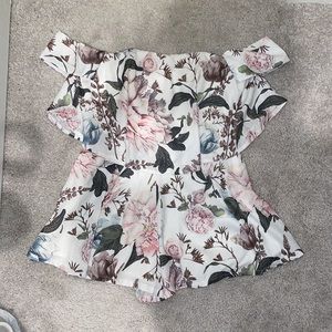 Floral Strapless Romper